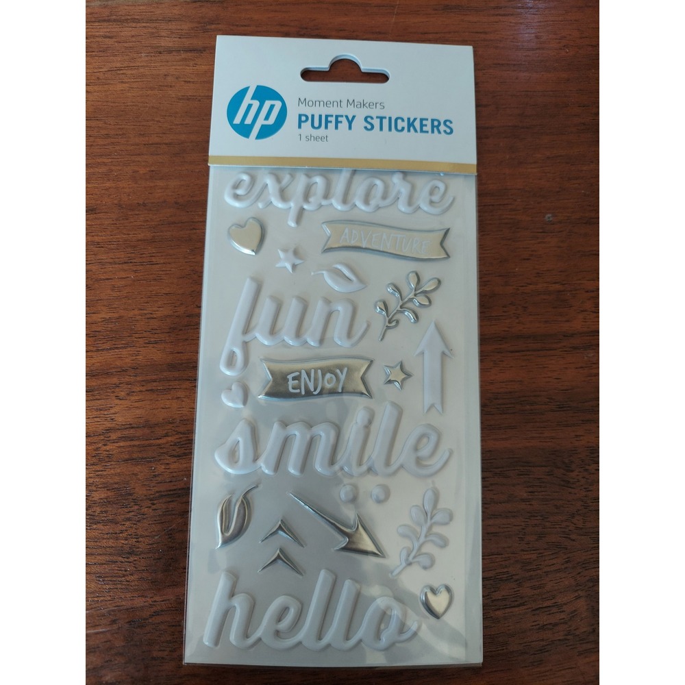 HP Moment Makers Puffy Stickers - Explore Fun Smile Adventure Scrapbook